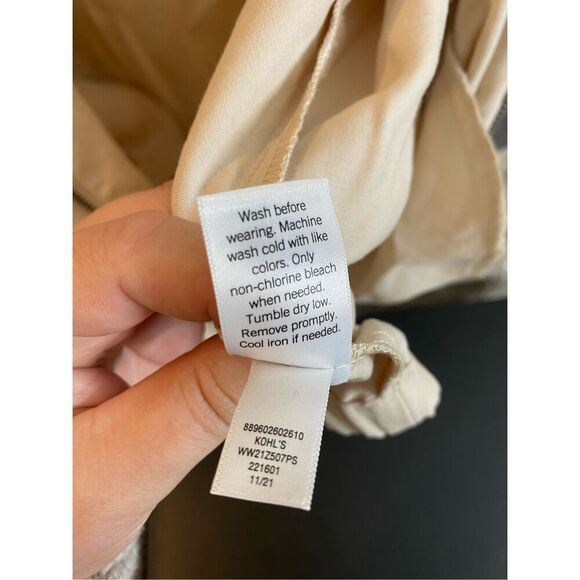 Nine West Women’s Plus Size 0x Ivory/Cream Lightweight  Utility Bomber Jacket - Picture 5 of 6